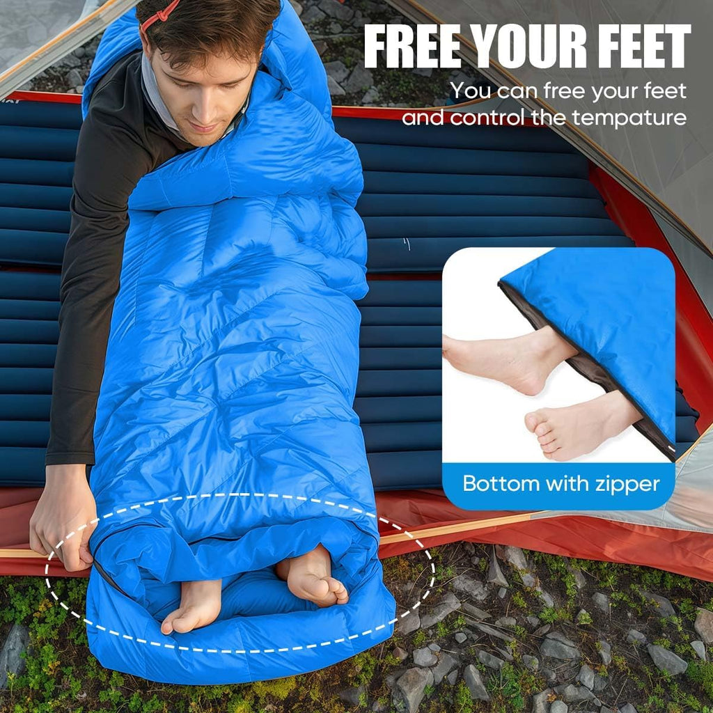 Camping Sleeping Bags for Adults Kids Waterproof Lightweight Sleeping Bag for Cold Weather or Warm Backpacking Hiking