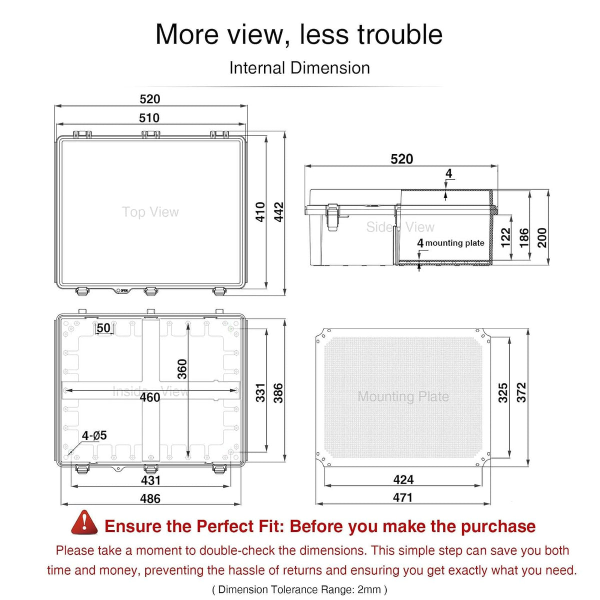 QILIPSU Outdoor Electrical Box Waterproof Junction Box 20"x16.1"x7.9"
