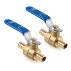 VANCOCO PEX B Ball Valve 1/2", Blue, 2-Pack