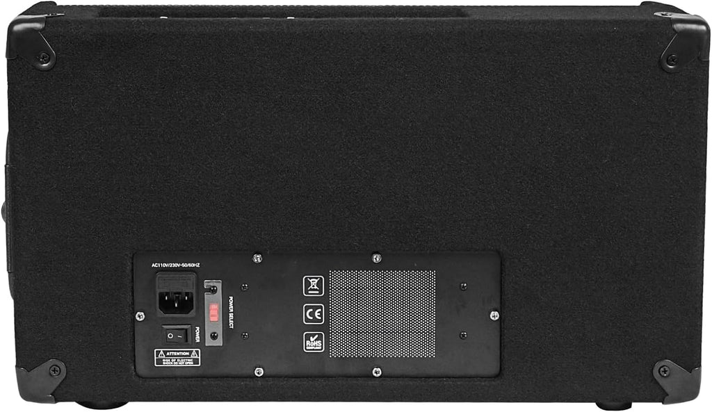 2-Pack Powered DJ PA Stage Monitor Speakers 10” 300W with Compression Driver for Live Sound, Bar, Church