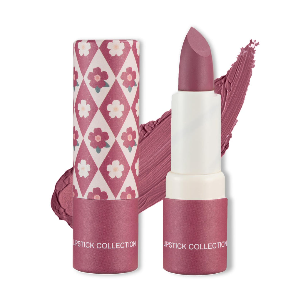 Matte Nude Lipstick, Waterproof Long Lasting for Women, 06 Rose Bean Paste