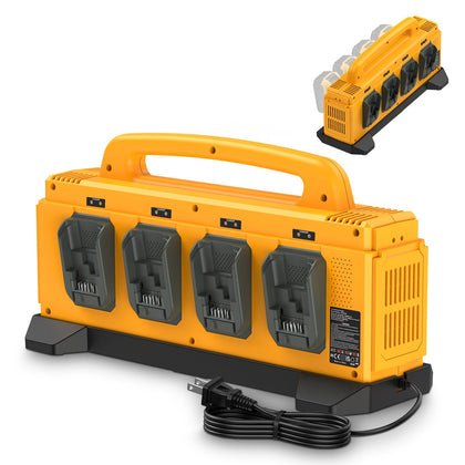 8-Port Battery Charger Station Compatible with Dewalt 12V-20V Batteries