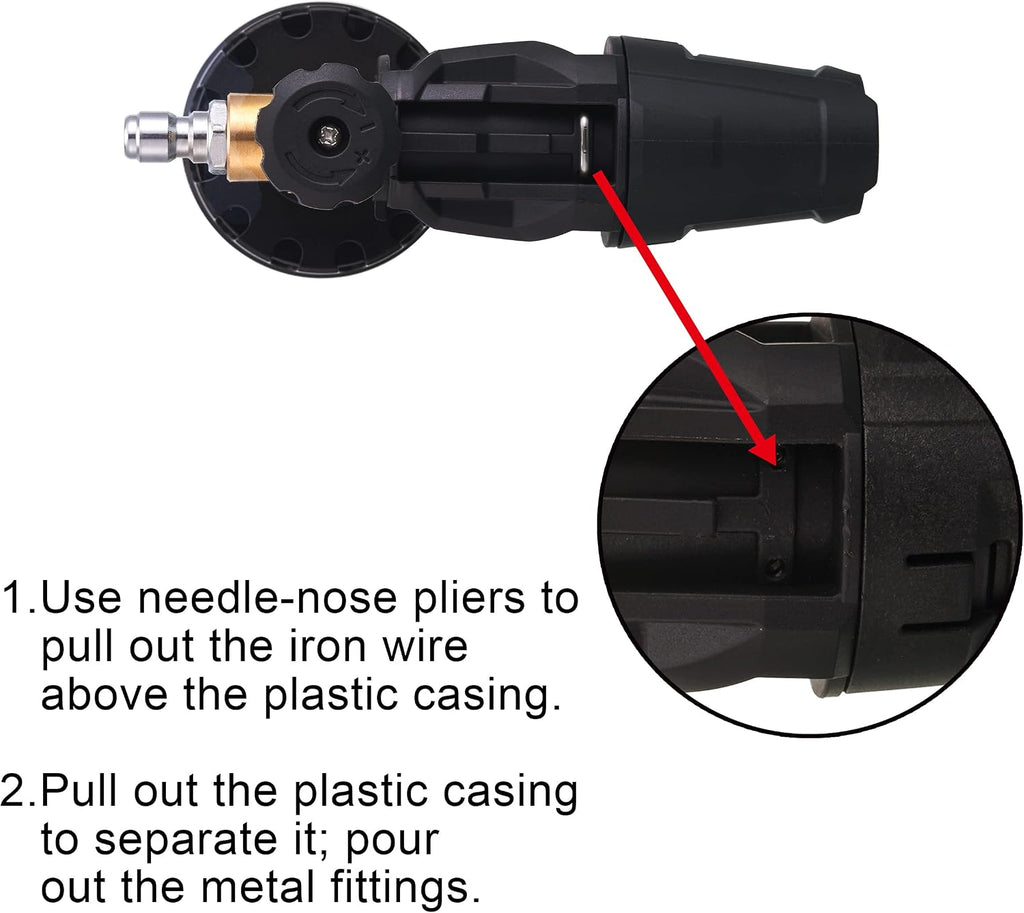 Foam Cannon for Pressure Washer, 5 Power Washer Tips,1 Liter | Adjustable Snow Foam Lance for Car Washing, 1/4 Inch