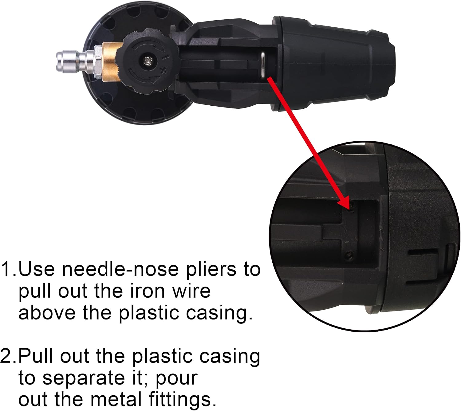 Foam Cannon for Pressure Washer, 5 Power Washer Tips,1 Liter | Adjustable Snow Foam Lance for Car Washing, 1/4 Inch