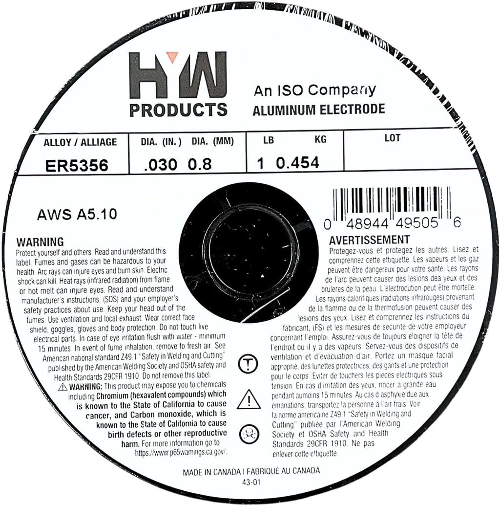 ER5356 Mig .030" Aluminum Welding Wire 1-Pound Roll (Made in North America) 2-Pack