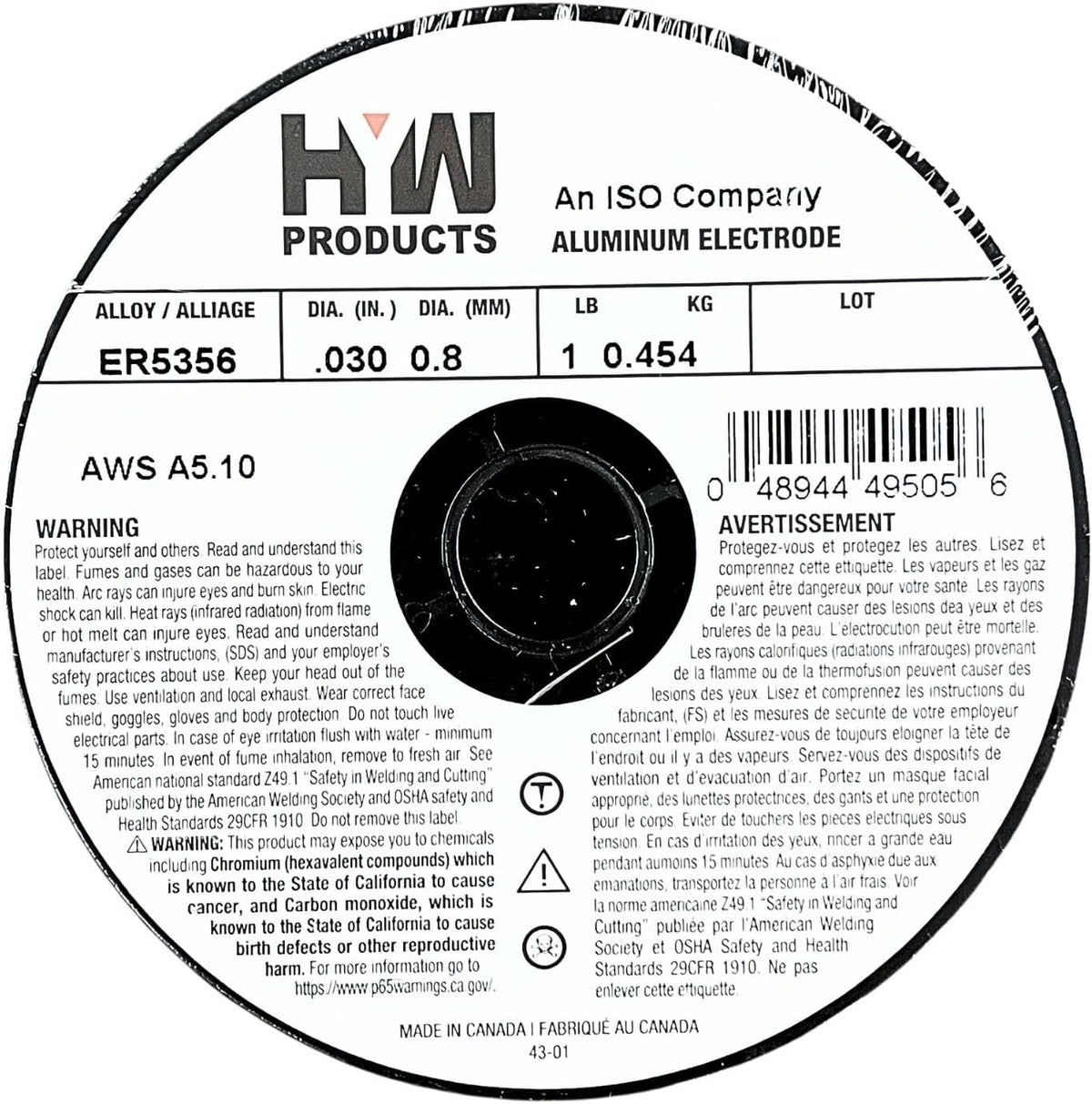 ER5356 Mig .030" Aluminum Welding Wire 1-Pound Roll (Made in North America) 2-Pack