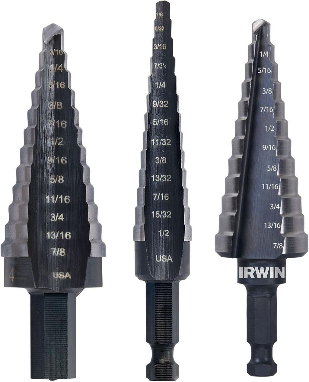 IRWIN Irw Unibit 3Pc Set #1, #4, #4Df (IWAS15504DF)