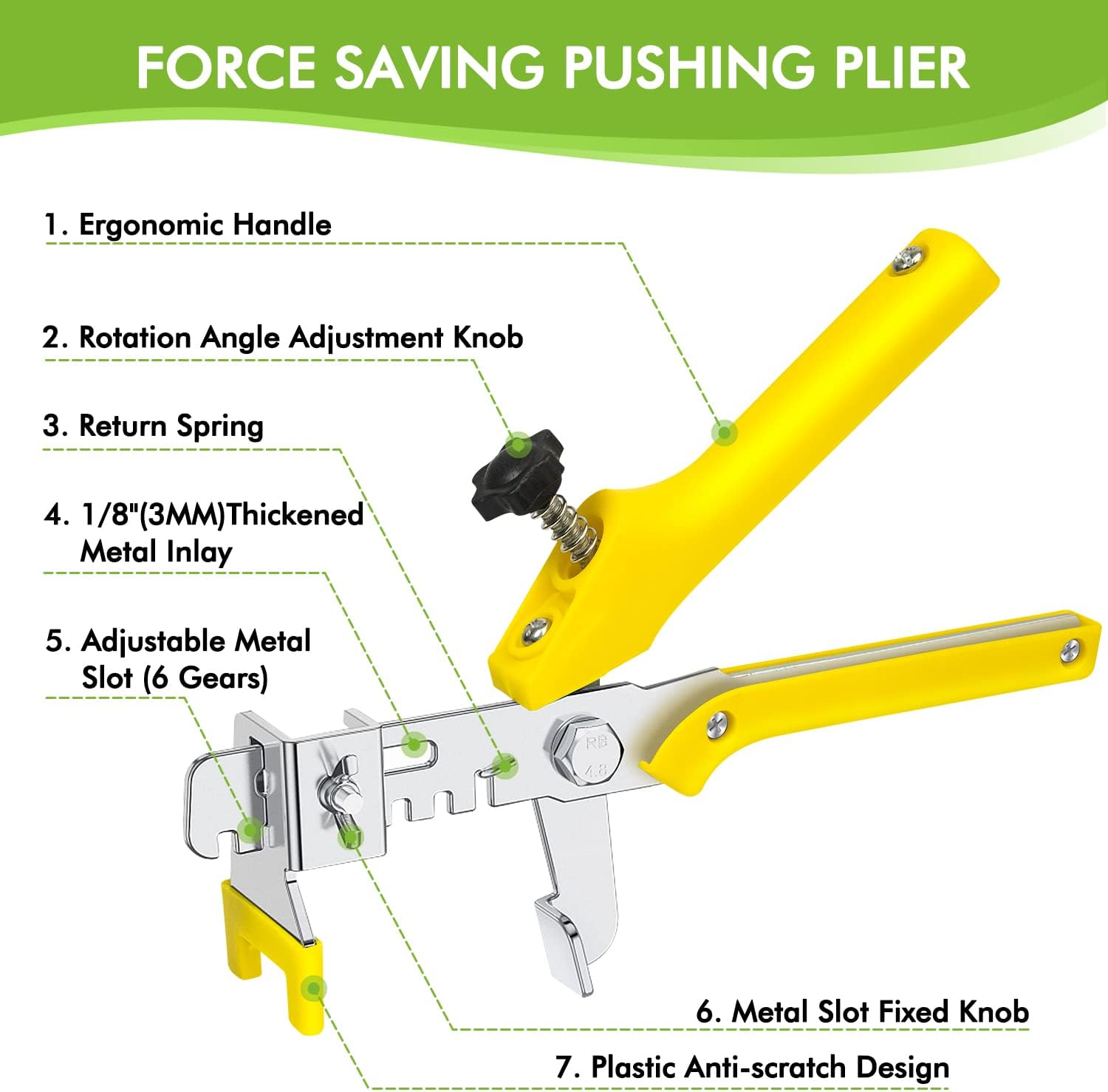 Tile Leveling System 1/8”Kit, 600pcs Tile Leveler Spacers Clips+200pcs Reusable Wedges+1pc Tile Pliers for Wall/Floor