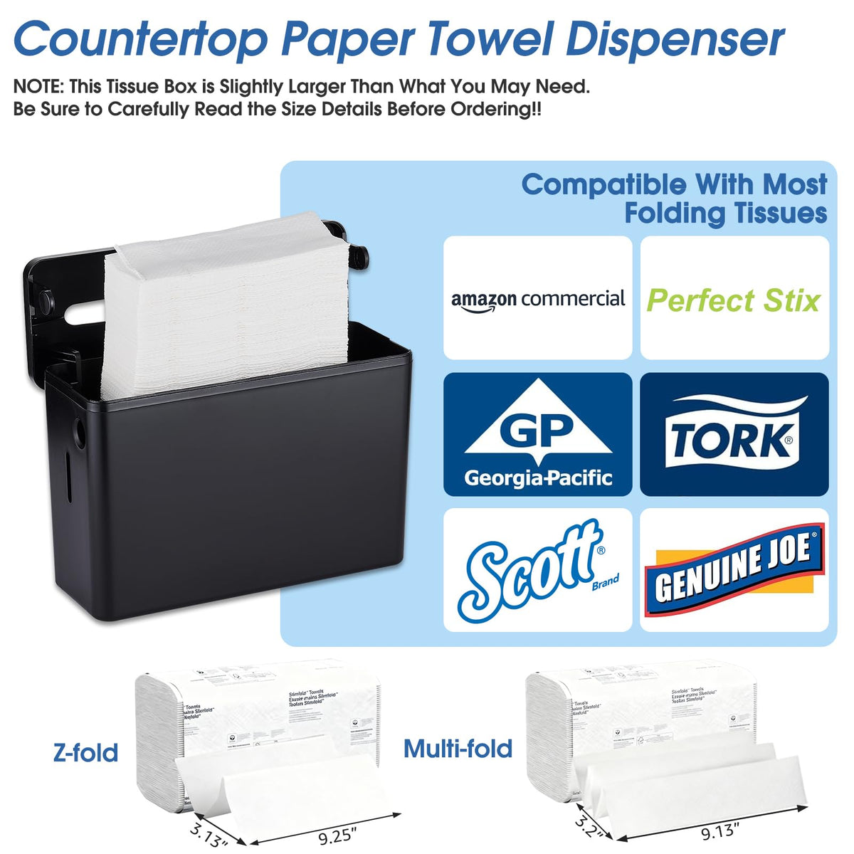 Multifold Paper Towel Dispenser Countertop