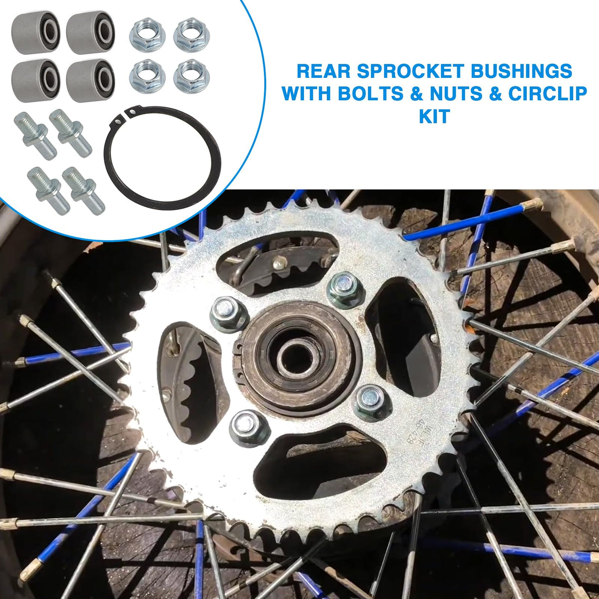 AUTOVIC Rear Sprocket Bushing Kit for Hawk 250 & Hawk 250 DLX