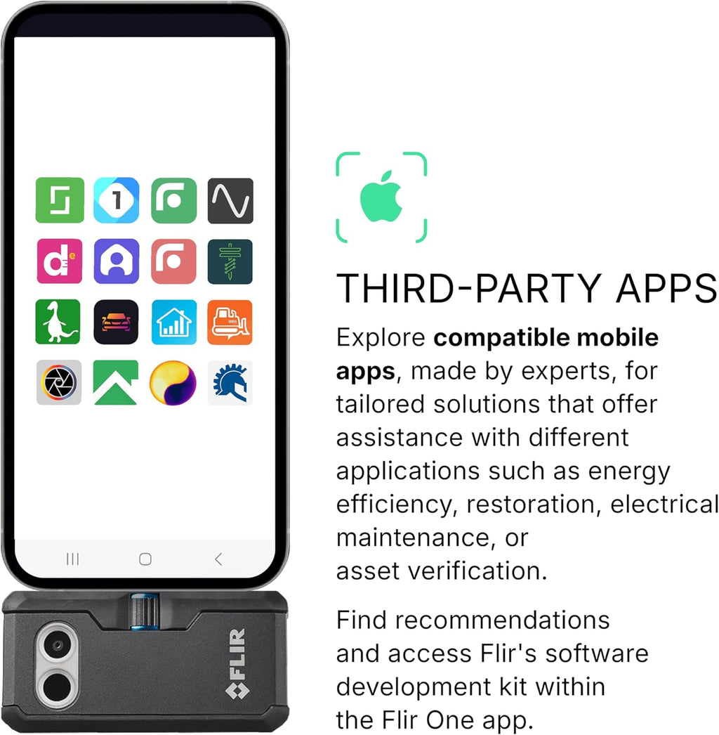 Flir One Pro - Thermal Imaging Camera for iOS Smartphones (iPhone 14 and Older w/Lightning Port), 480x360 Super