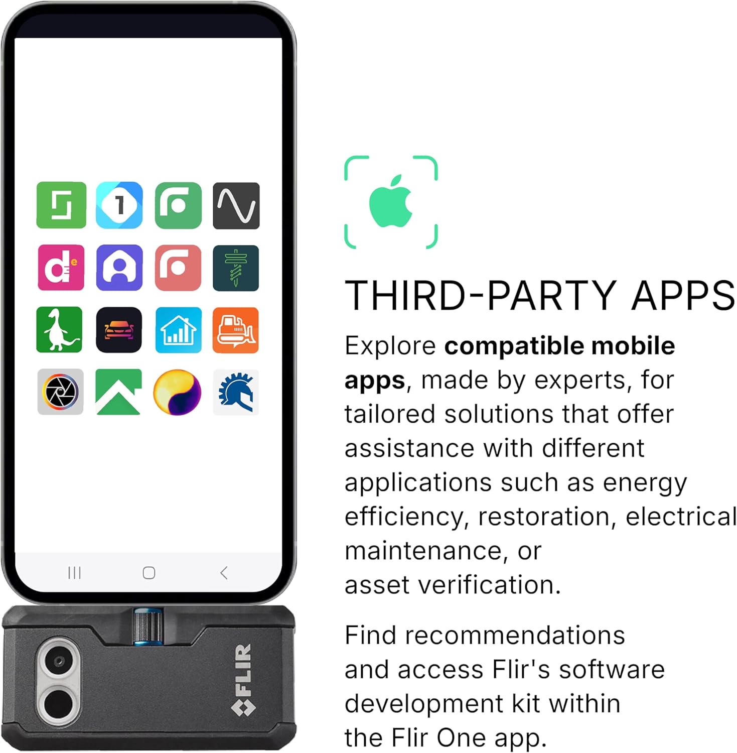 Flir One Pro - Thermal Imaging Camera for iOS Smartphones (iPhone 14 and Older w/Lightning Port), 480x360 Super