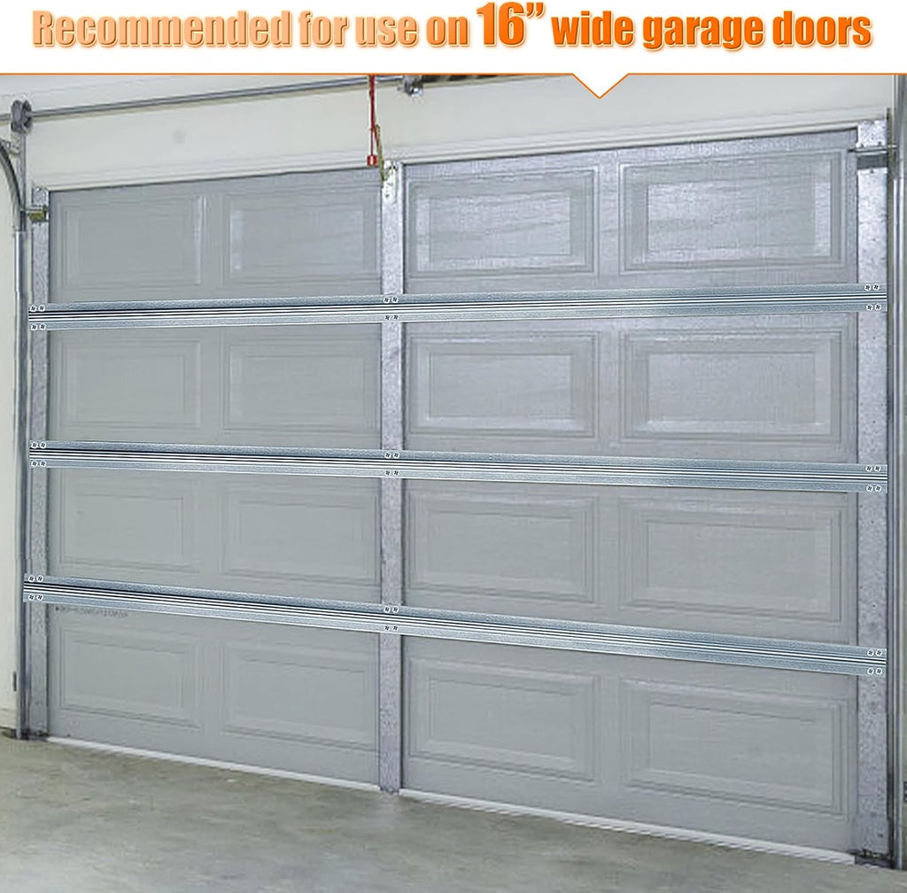 Heavy Duty Garage Door Reinforcement Struts - Ultimate Hurricane, Storm, Snow, and Wind Protection, Garage Door