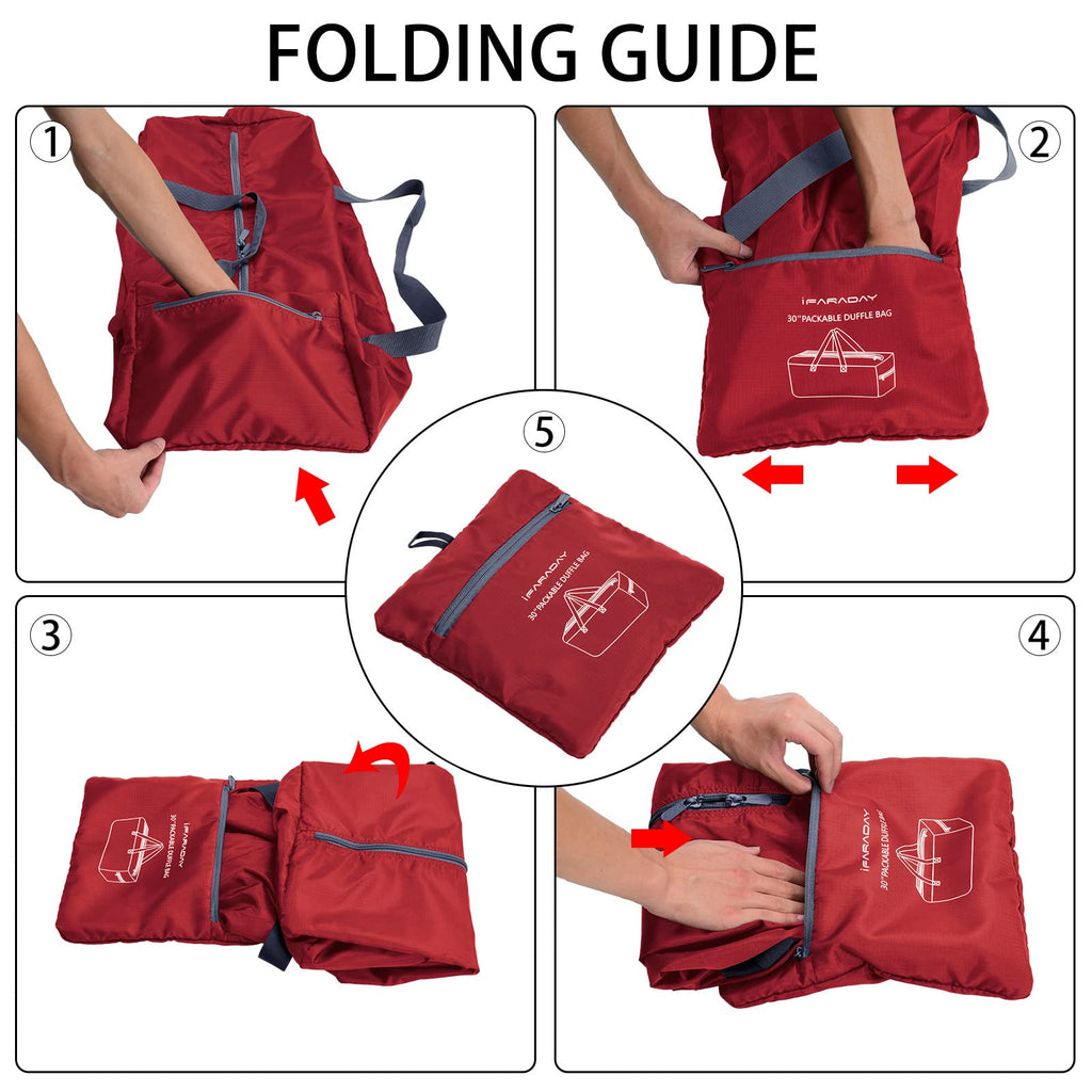 Foldable Duffle Bag for Travel, 75L / 30-inch Large Duffel Bag
