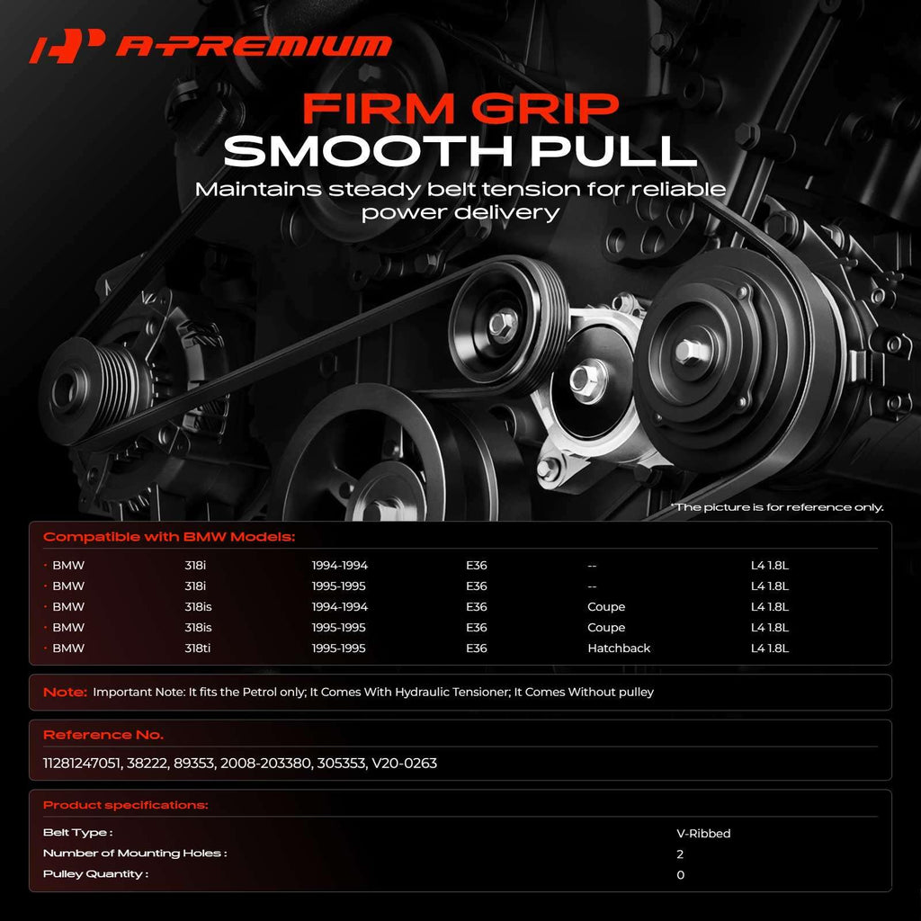 A-Premium Belt Tensioner Assembly Compatible with BMW