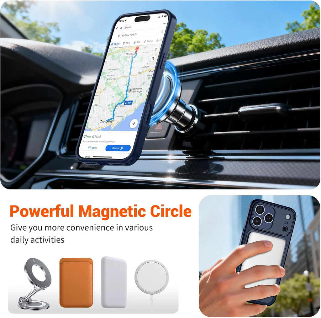 Magnetic for iPhone 17 Pro Max Case (Compatible with MagSafe)(Military Grade Drop Protection)(Camera Protection)