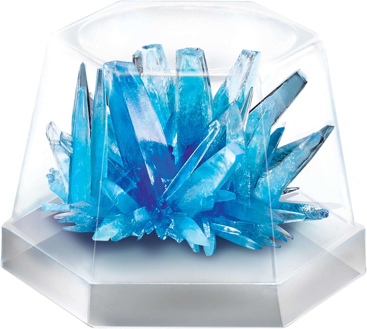 KidzLabs Crystal Science Kit - Grow 3 Crystals, STEM Chemistry DIY Set | Includes aquamarine, glow-in-the-dark moon