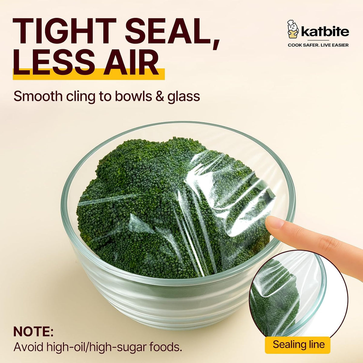 Plastic Wrap with Slide Cutter, 12 in x 1200 sq ft Cling Wrap