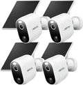 Security Cameras Wireless Outdoor-Solar&Battery Powered 2K 2.4G Cameras for Home Security, Instant Alert, AI Human
