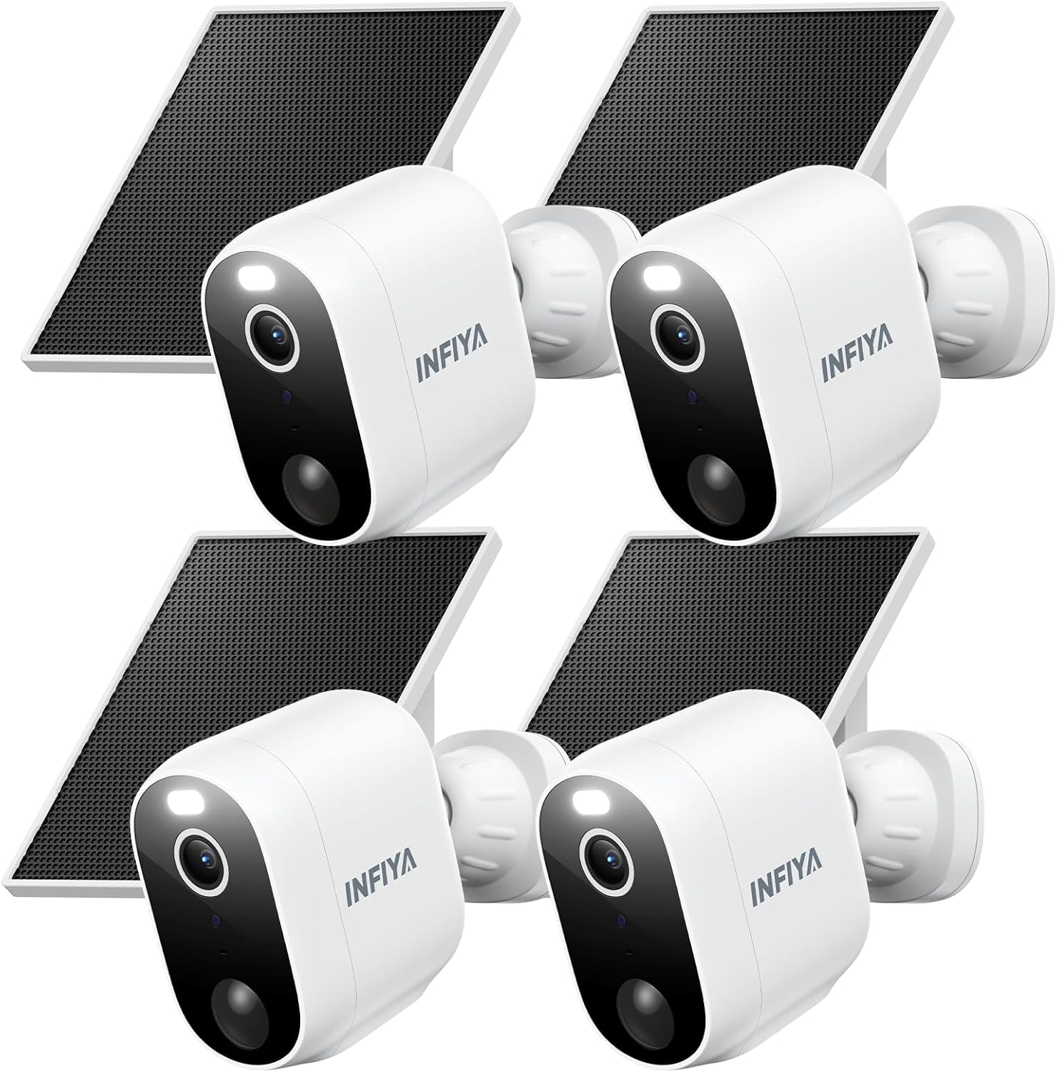 Security Cameras Wireless Outdoor-Solar&Battery Powered 2K 2.4G Cameras for Home Security, Instant Alert, AI Human