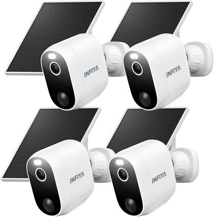 Security Cameras Wireless Outdoor-Solar&Battery Powered 2K 2.4G Cameras for Home Security, Instant Alert, AI Human
