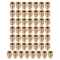 uxcell Furniture Threaded Insert Nuts Zinc Alloy M4 Internal Threads 10mm Length 50pcs