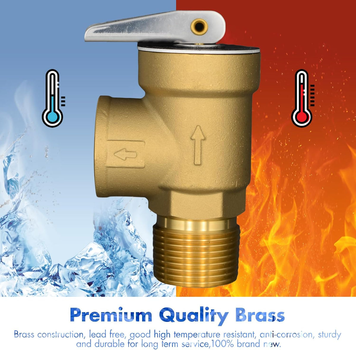 VAV 3/4" Pressure Relief Valve, 150 PSI, Lead-Free, CSA Listed