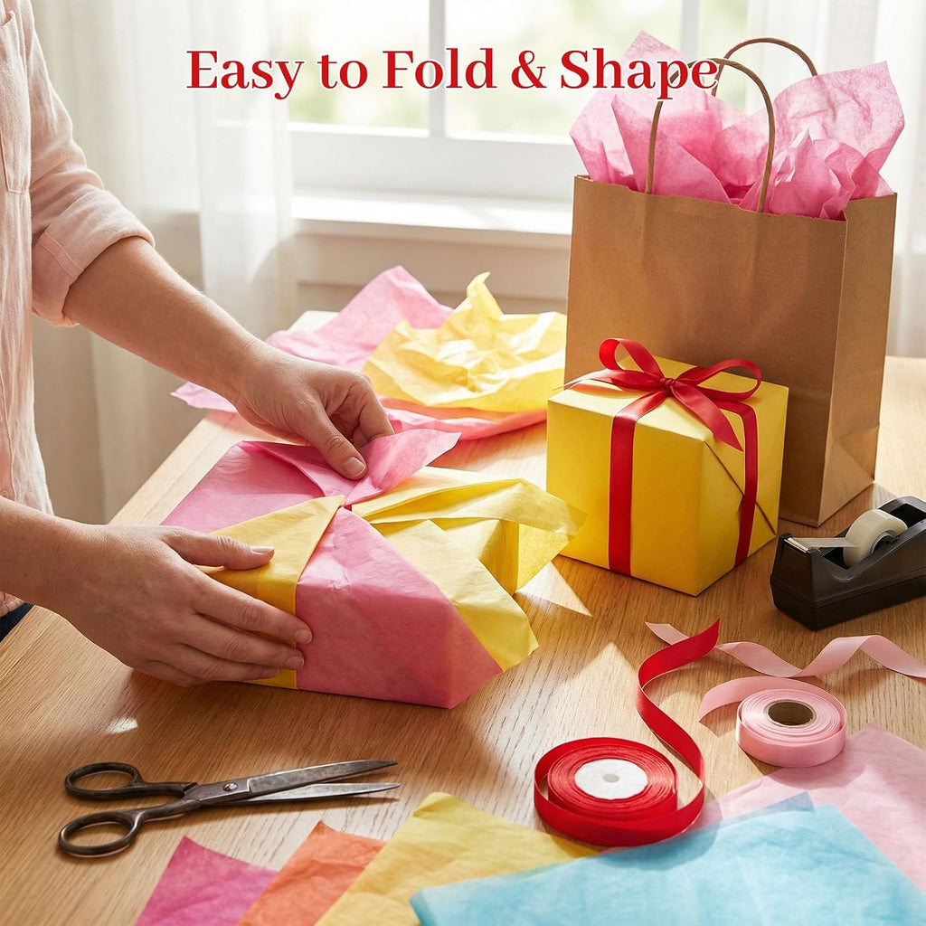 Tissue Paper 120 Sheets, 20 X 14 inch 20 Colors for Gift Bags