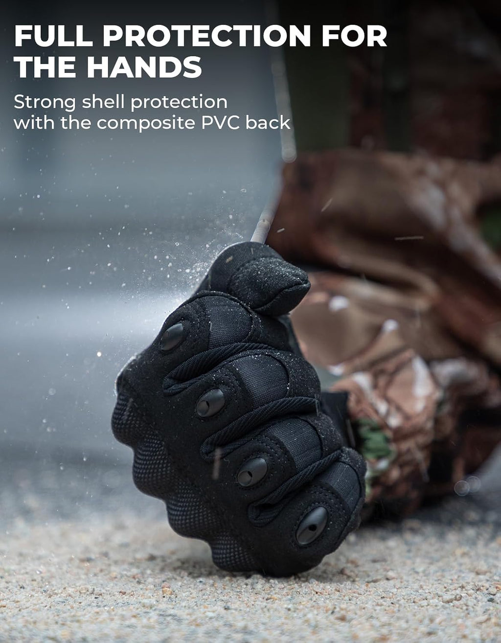 Tactical Gloves for Men, Touchscreen Motorcycle Gloves with Hard Shell & Palm Padding for Sports Motorcycle Cycling