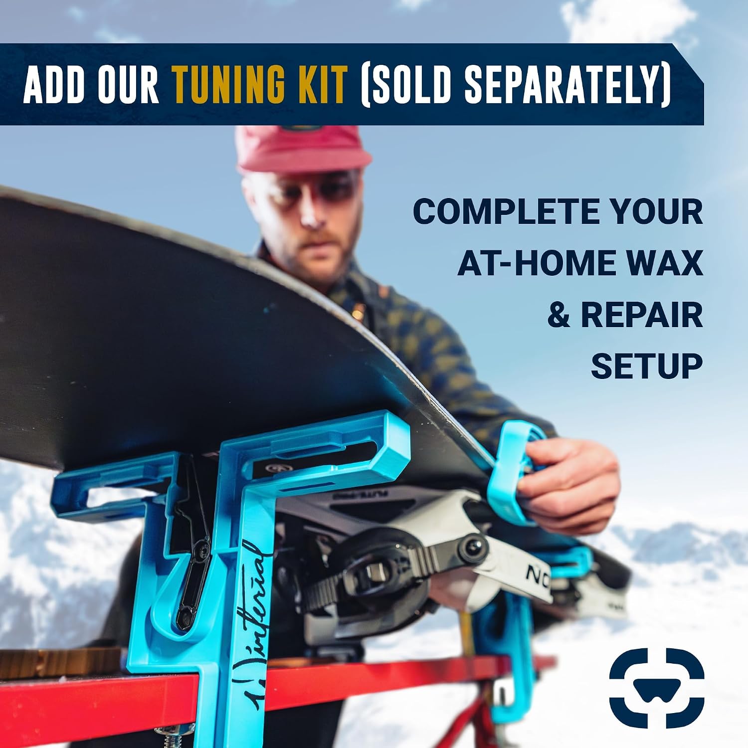Snowboard and Ski Vise, Set of Two Non-Slip Vice Grips with Horizontal Vertical Working Positions for Tuning, Repair