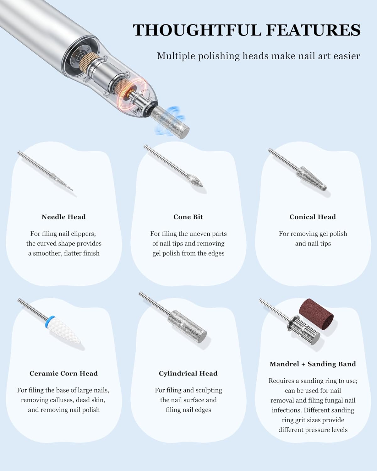 3-in-1 Nail Dust Collector with Electric Nail Drill File & UV Lamp - Dust Collector Nail Tech, Powerful Nail Vacuum