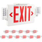Gruenlich Exit Sign with Emergency Light, Battery Backup, 12 Pack