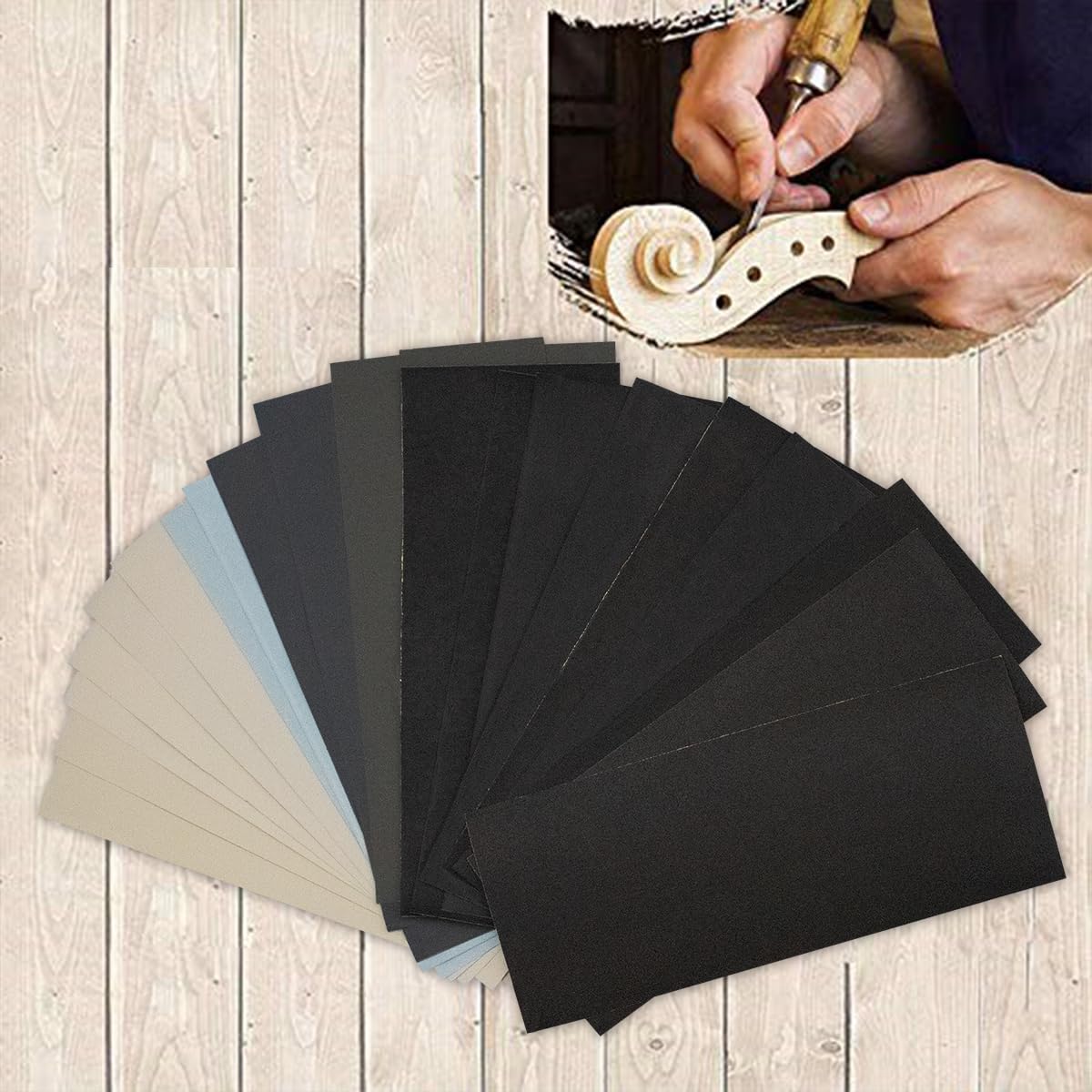 MASONTOOL 24 PCS Ultra Fine Sandpaper 2000 3000 5000 7000 10000 20000 Grit