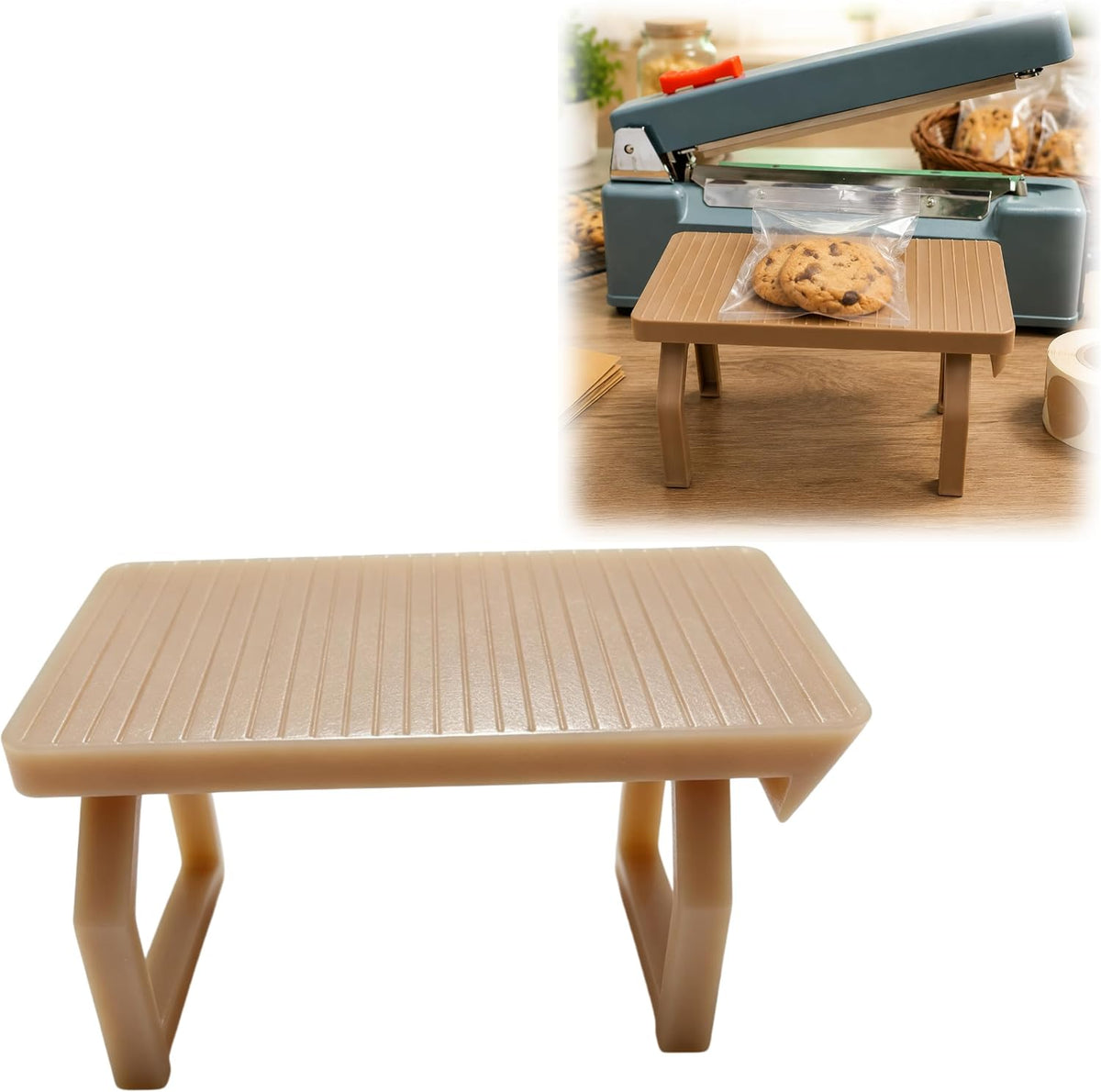 Cookie Packaging Impulse Sealer Table Stand, Raised Heat Sealer Platform for Baking Treat Bags and Gift Packaging