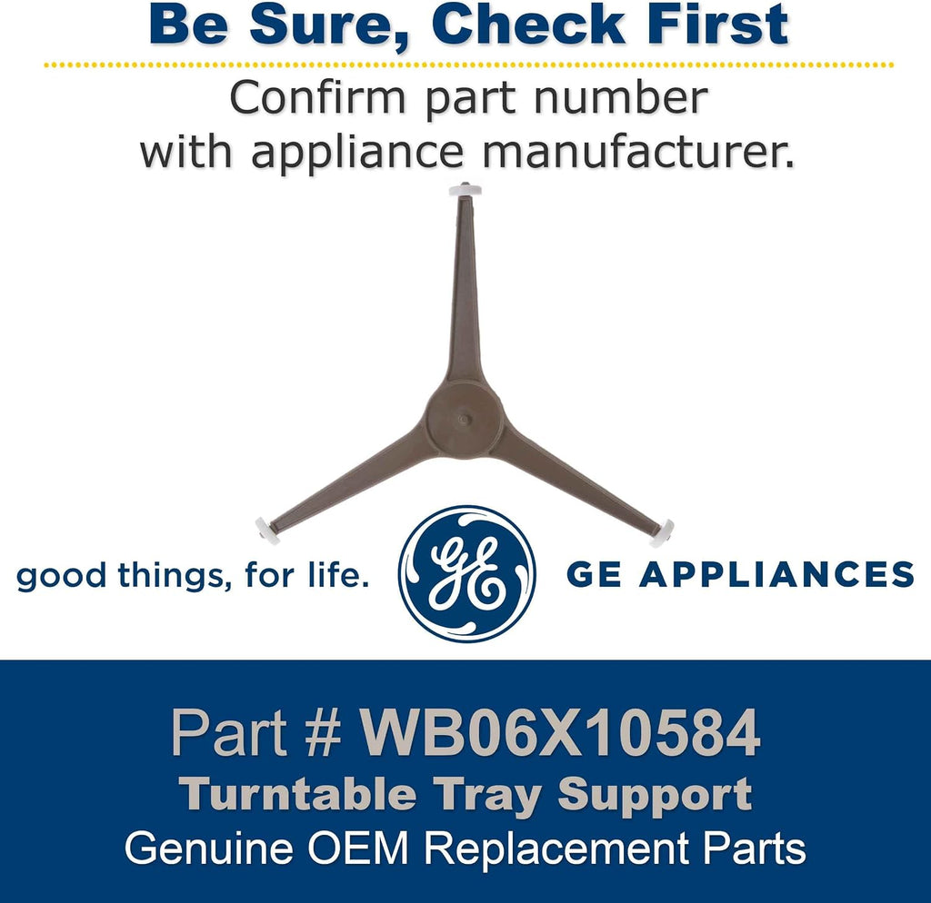 GE WB06X10584 Genuine OEM Turntable Tray Support for GE Microwaves