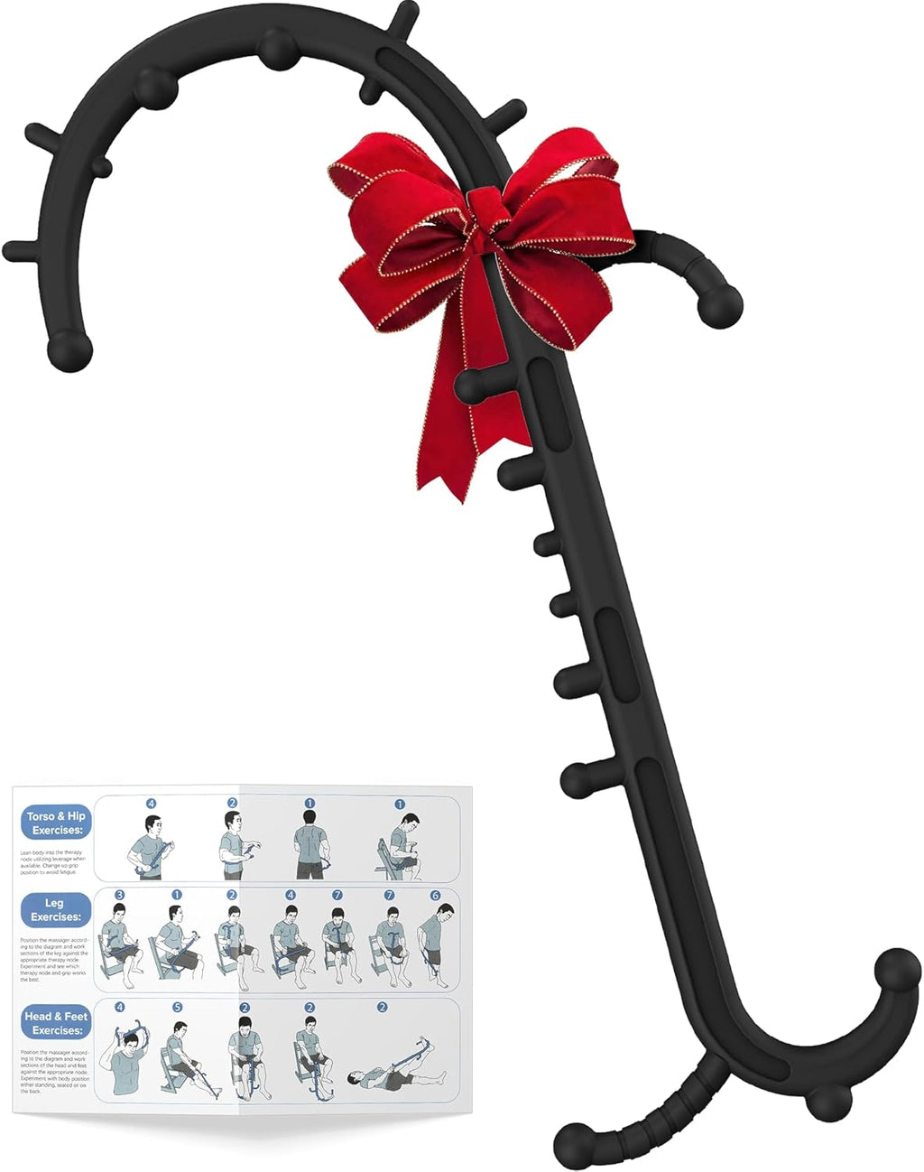 Back and Neck Massager for Pain Relief Deep Tissue, Upgraded Full Body Trigger Point Cane Massage Tools, Therapy