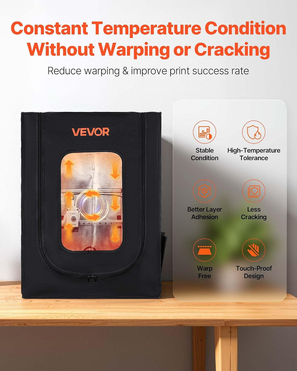 3D Printer Enclosure, Dustproof Waterproof Oxford Cloth 3D Printer Tent, Constant Temperature Protective Case with