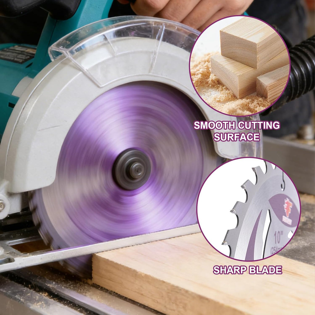10" Circular Saw Blade, 32T&60T 2pcs-Set, Table Saw Blade, Miter Saw Blade. | Diameter 10 inch, Arbor 5/8 inch
