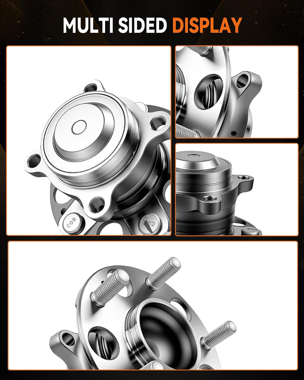 2Pcs 512544 Rear Wheel Bearing Hub Assembly Fit for Honda Accord 2013, 2014, 2015, 2018, 2019, 2020, 2021, 2022, 2023, for Acura TLX 2015-2020, 5 Lug, Non ABS
