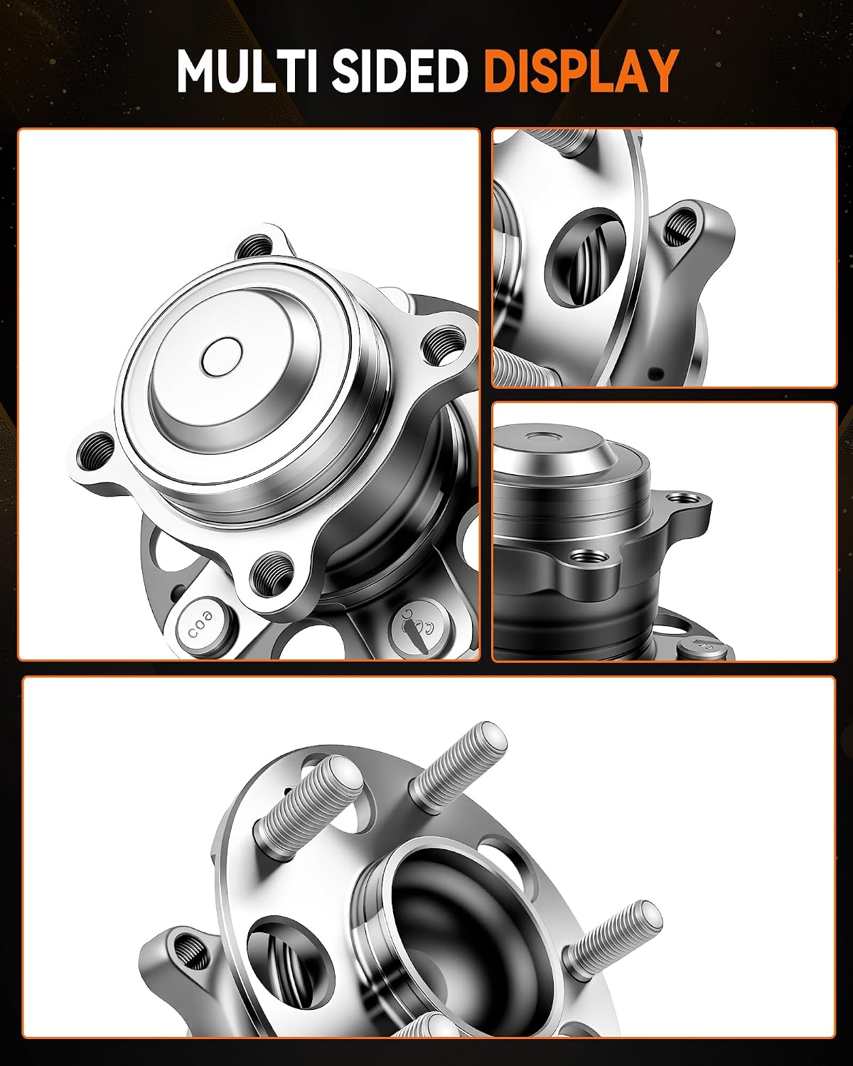 2Pcs 512544 Rear Wheel Bearing Hub Assembly Fit for Honda Accord 2013, 2014, 2015, 2018, 2019, 2020, 2021, 2022, 2023, for Acura TLX 2015-2020, 5 Lug, Non ABS