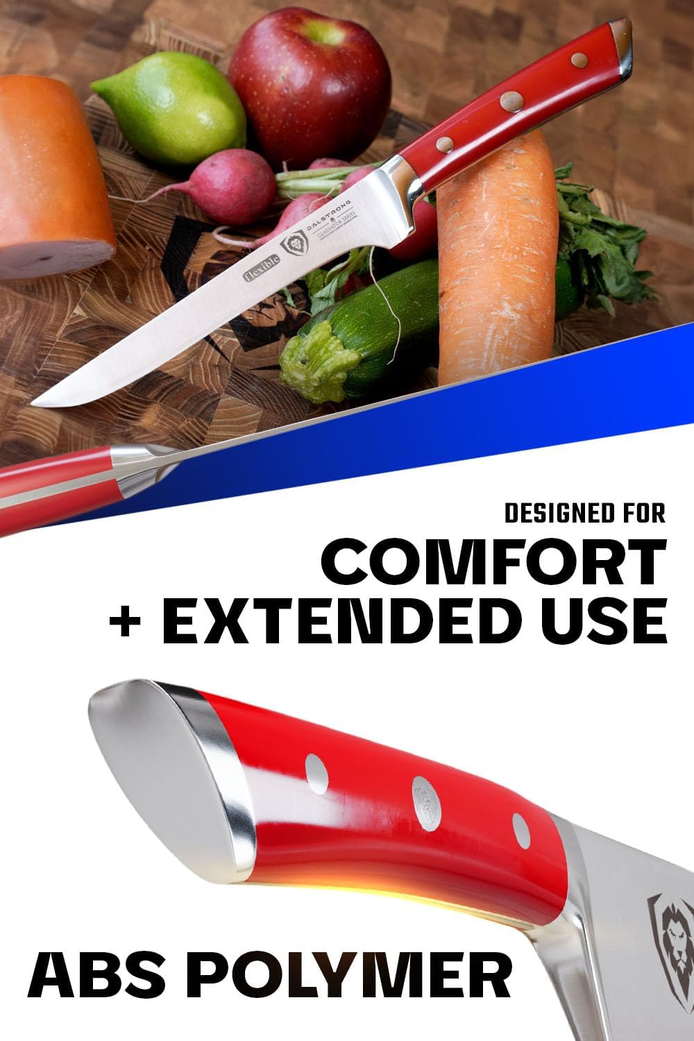 6" Boning Knife - Crimson Red Handle