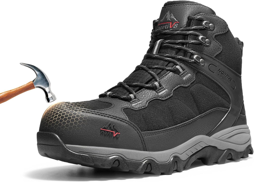 Men's Waterproof Steel Toe Work Boots | Slip Resistant ASTM-certified Safety Toe Boots for Men for