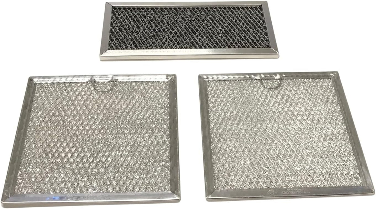 Microwave Grease & Charcoal Filter Set Compatible with GE Model Numbers PVM9179BL2TS, PVM9179BL3TS, PVM9179EK3ES