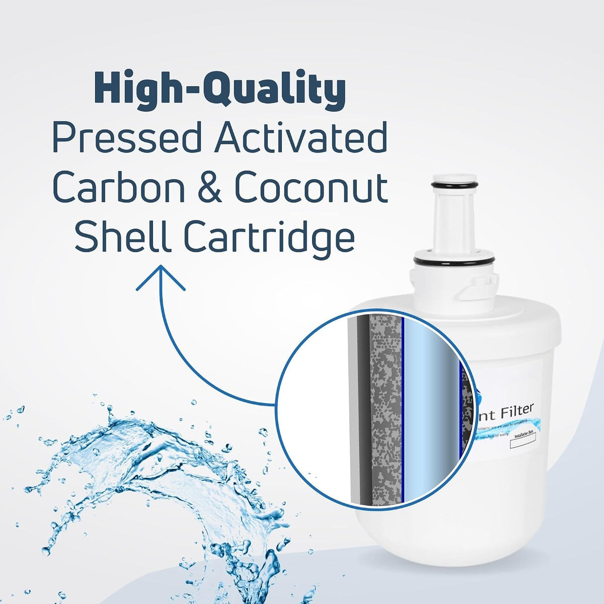 2-Pack Replacement for Samsung RF266AERS Refrigerator Water Filter