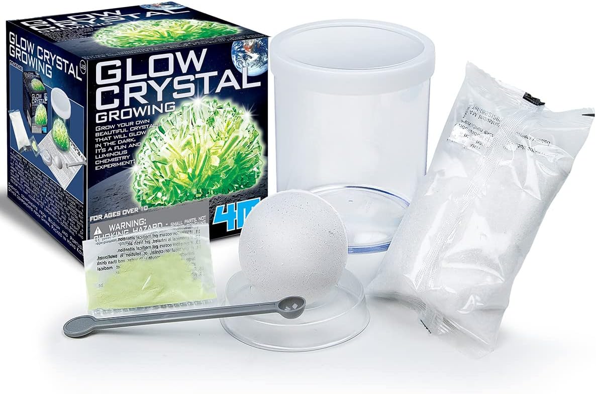 Glow Crystal Growing Kit - Grow a DIY Crystal Experiment Specimen, A Great Educational STEM Toys Crystal Making Gift