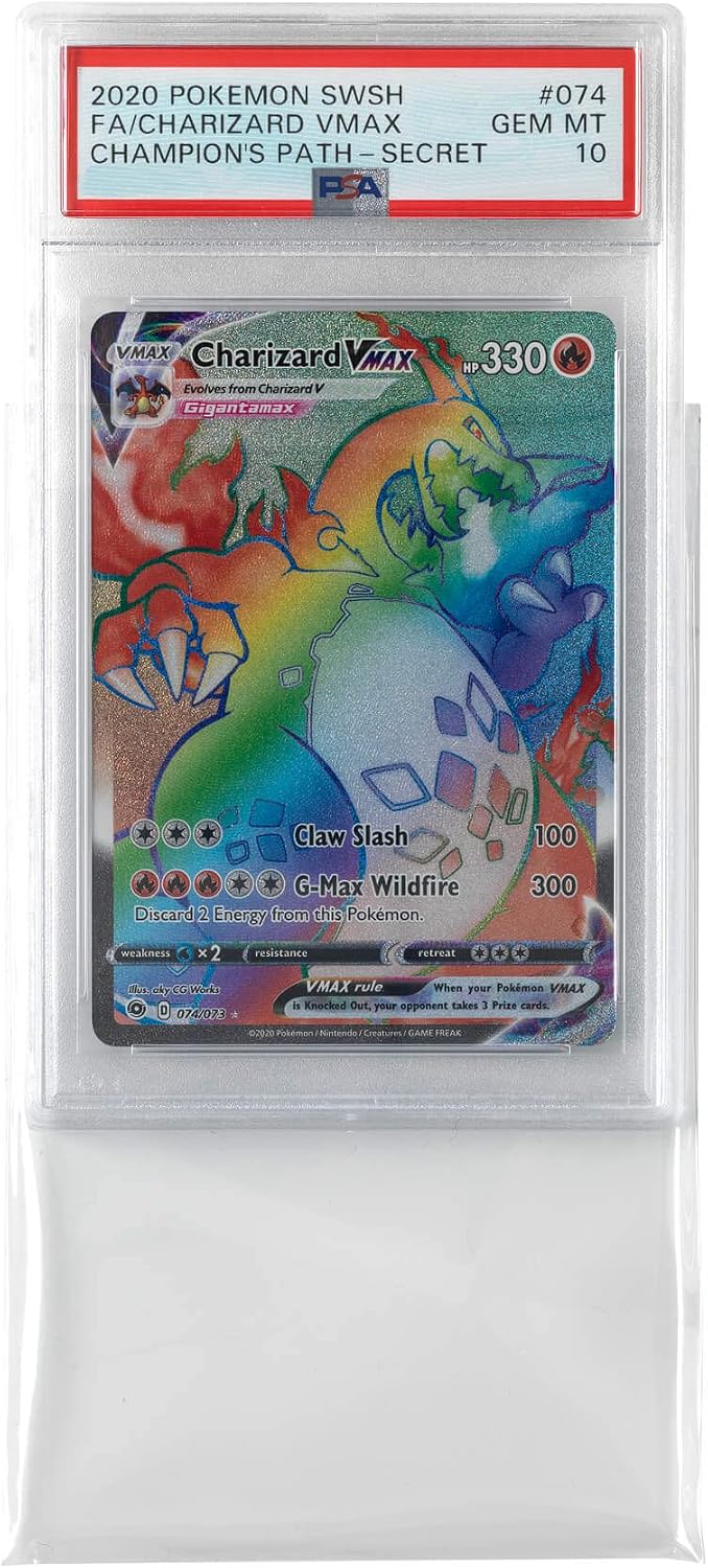 Exact Fit Slab Sleeves (100 Pack) for PSA CGC MGC Graded Cards | Fits PSA, CGC & MGC graded slabs & cases.