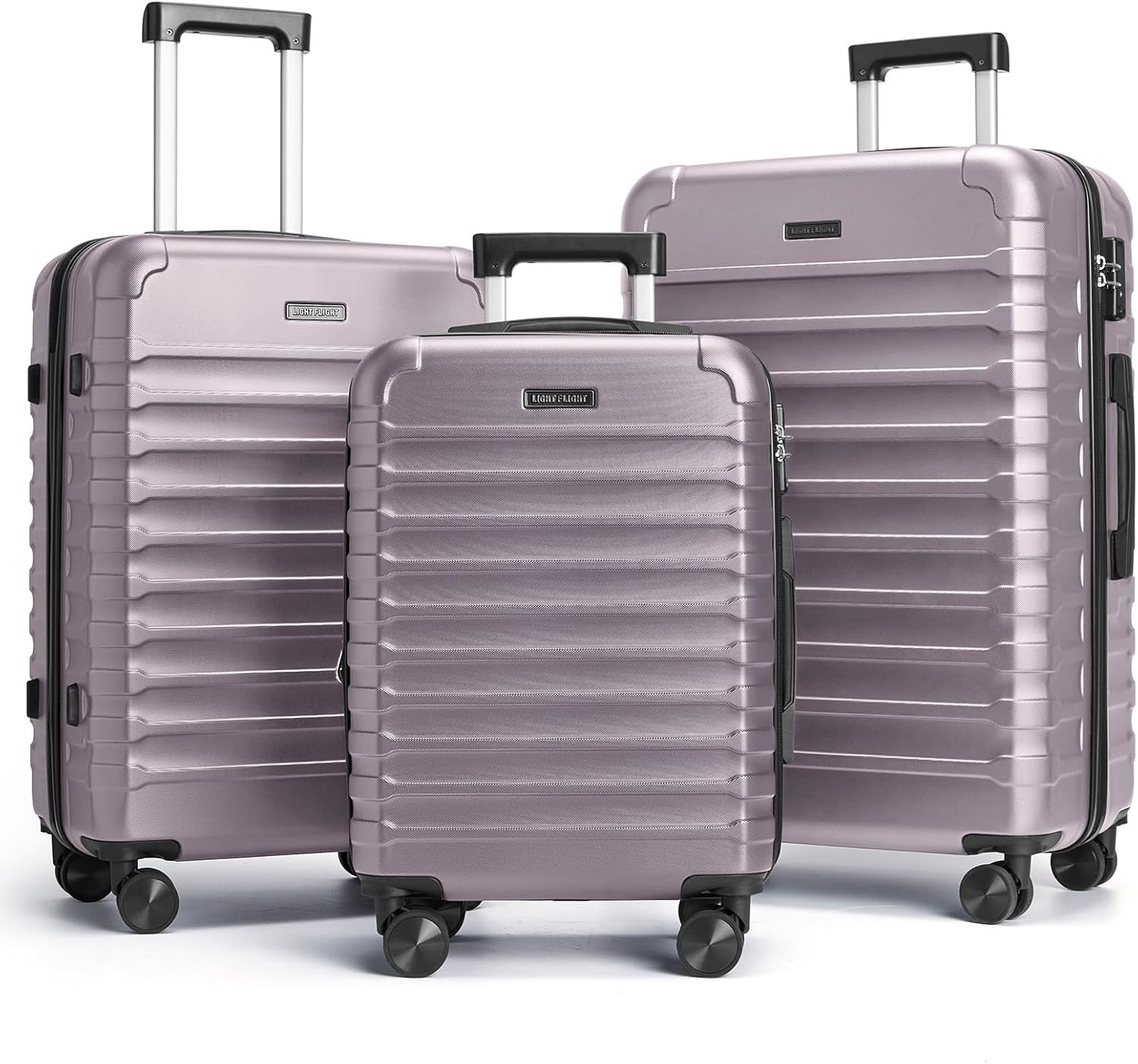 Luggage Sets, 3 Piece Durable Suitcase Set with Spinner Wheels, 3 Pcs Hardside Lightweight luggage with TSA Lock
