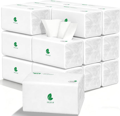 Small Facial Tissues 9000 Sheets of 18 Packs [Not in Box] 5-Ply 1800 Draws Extra Thick & Ultra Soft Travel Paper