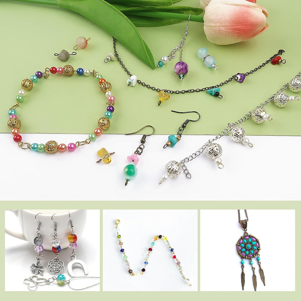 TOAOB 650pcs Eye Pins for Jewelry Making 16mm 20mm 30mm Mixed Color Metal Head Pins Findings for DIY Crafts Necklaces