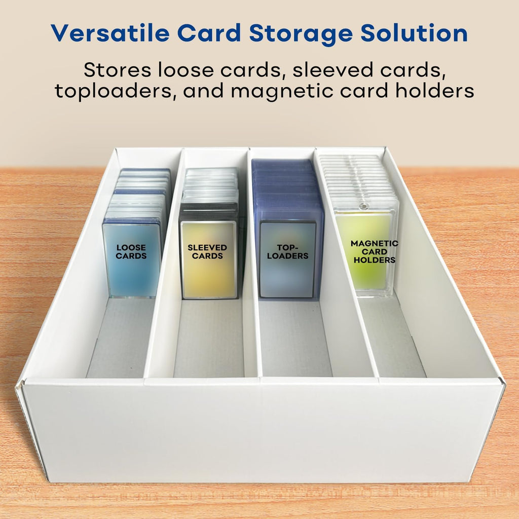 2-Pack Trading Card Storage Box, Cardboard Card Box for MTG TCG Sports Card | Affordable Bulk Card Storage